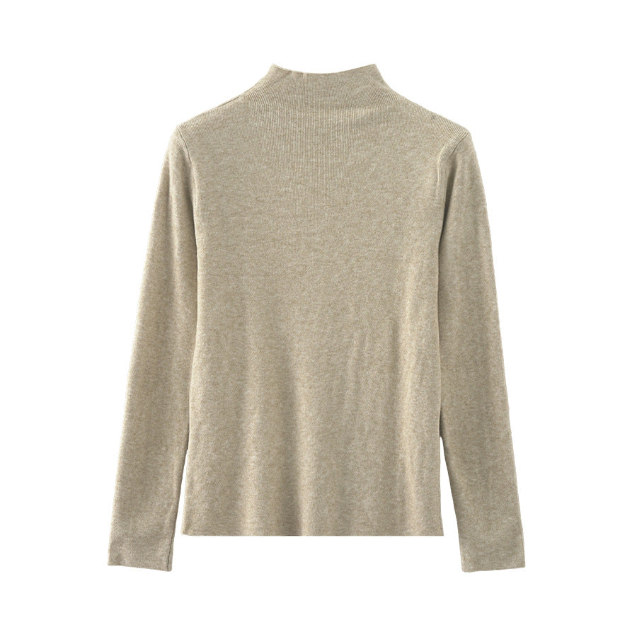 【H5503】實拍基礎純色半高領針織衫251118