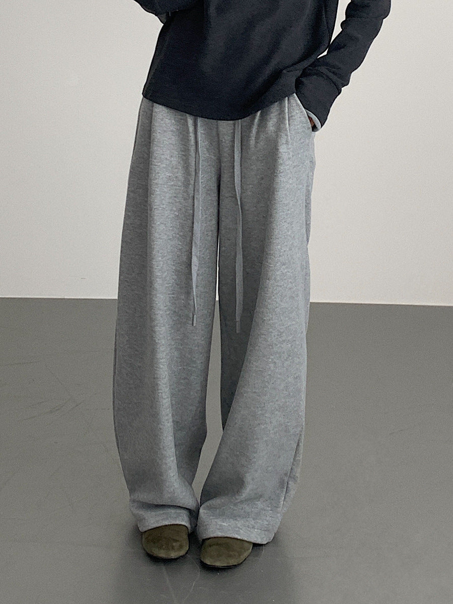 【LD11033】實拍冬季復古極簡寬鬆慵懶垂感彎刀褲251124