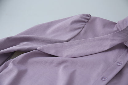 【LD3278】實拍小圓領長袖襯衫+條紋針織背心（分開下單）251103