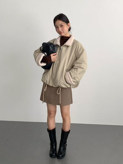 【LD11031】實拍冬天高級感加厚立領羊羔毛保暖夾克外套251124