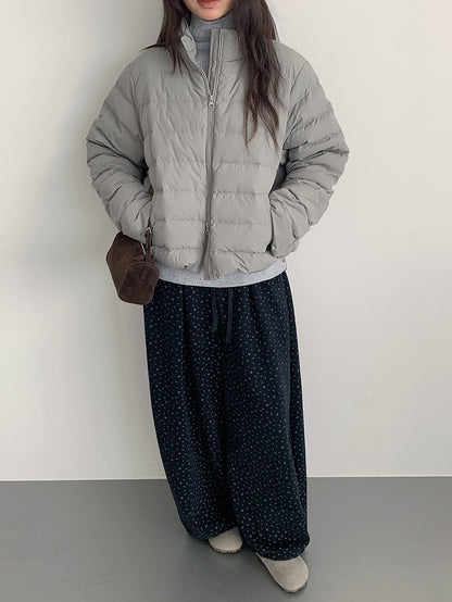 【LD11067】實拍簡約設計保暖立領含絨棉服外套（白鴨絨50%)
251209