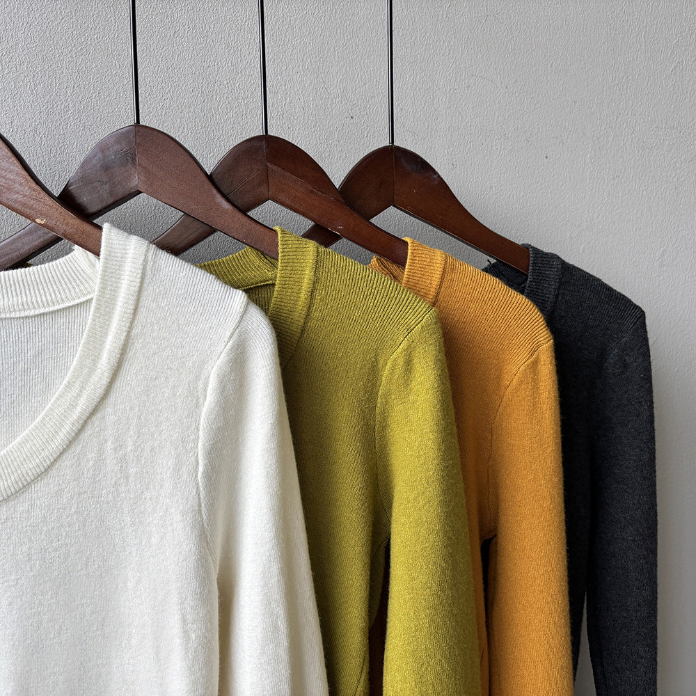 【Y275】實拍冬季U領長袖針織衫251106