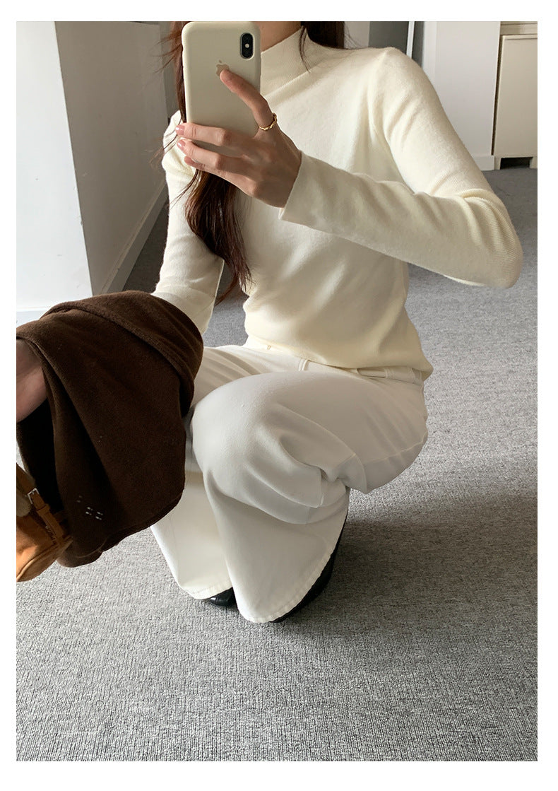 【H5512】實拍S~XL韓國保暖加絨白色牛仔褲251118