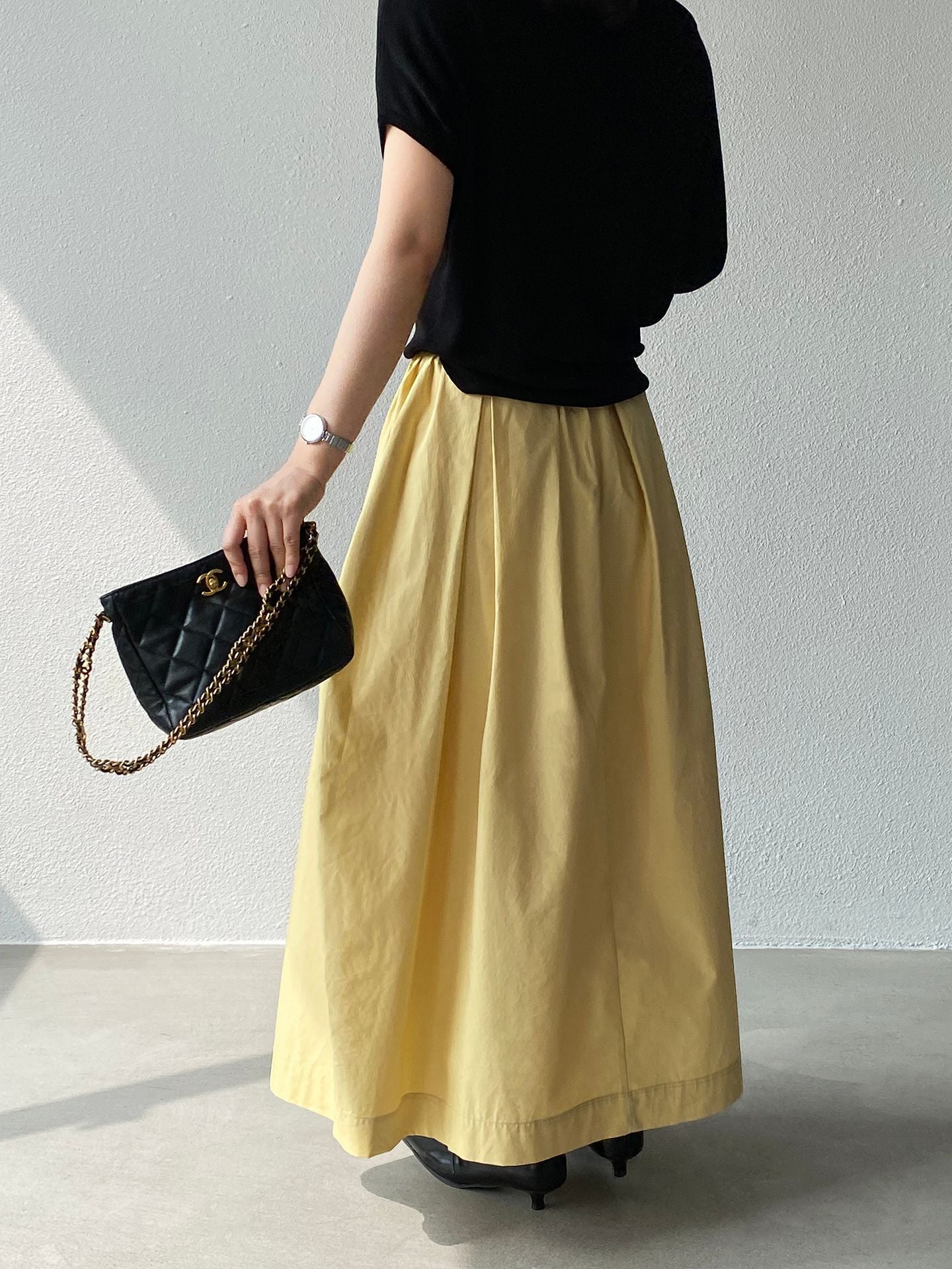 【cimz1815】實拍日系慵懶氛圍感✨百搭壓褶氣球花苞廓形長裙260409