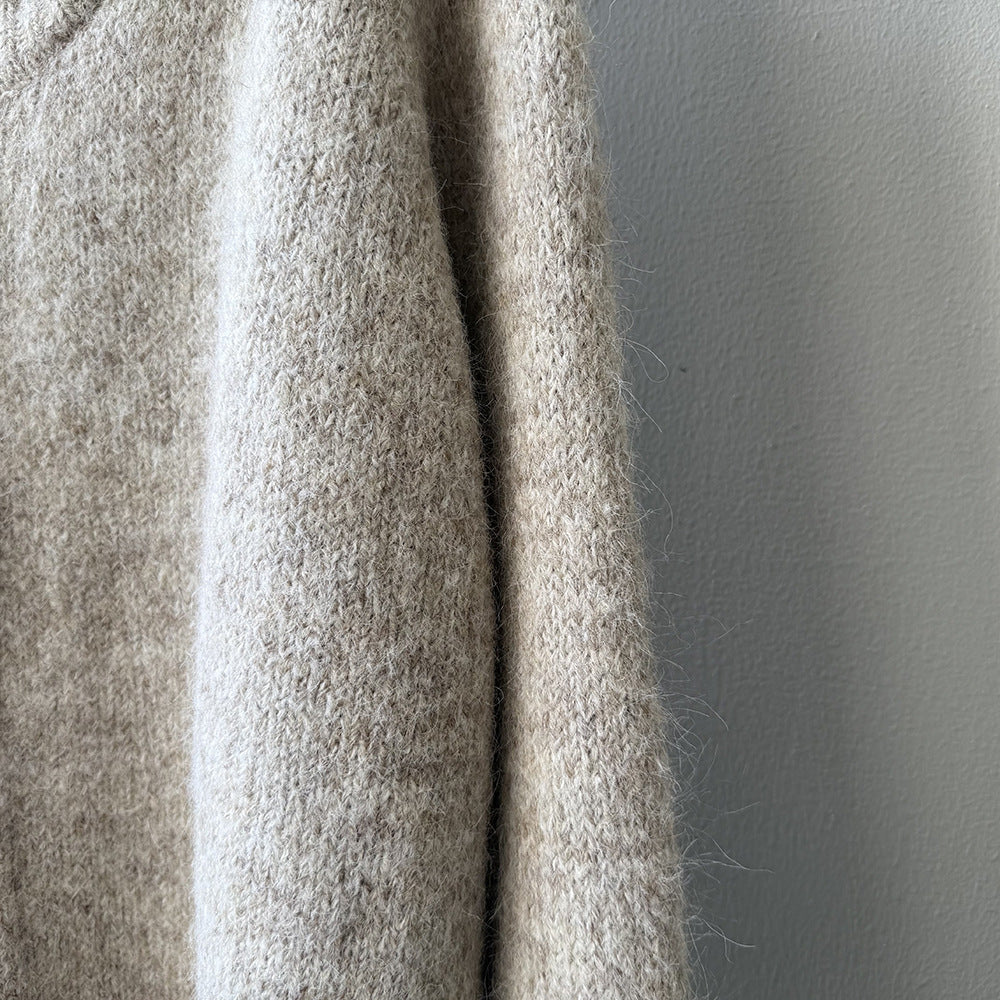 【YP1042】 實拍軟糯寬鬆高領針織毛衣外套(含羊毛4%) 251023