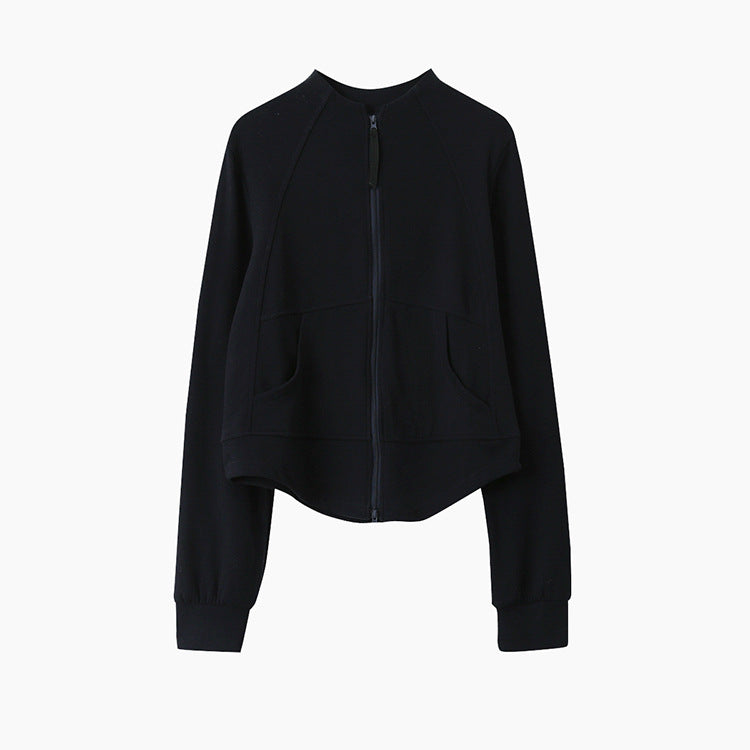 【LD3293】實拍立領雙頭拉鍊衞衣外套251103