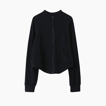 【LD3293】實拍立領雙頭拉鍊衞衣外套251103