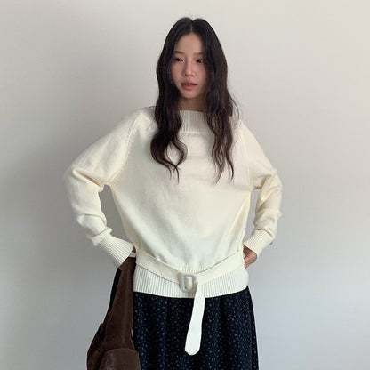 【LD11062】實拍慵懶高級感北極融針織毛衣（可拉一字肩）251209