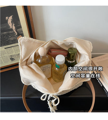 【BJCCC-2905】慵懶海濱假期🌊大容量棉線編織鏤空網格單肩托特沙灘包

260501