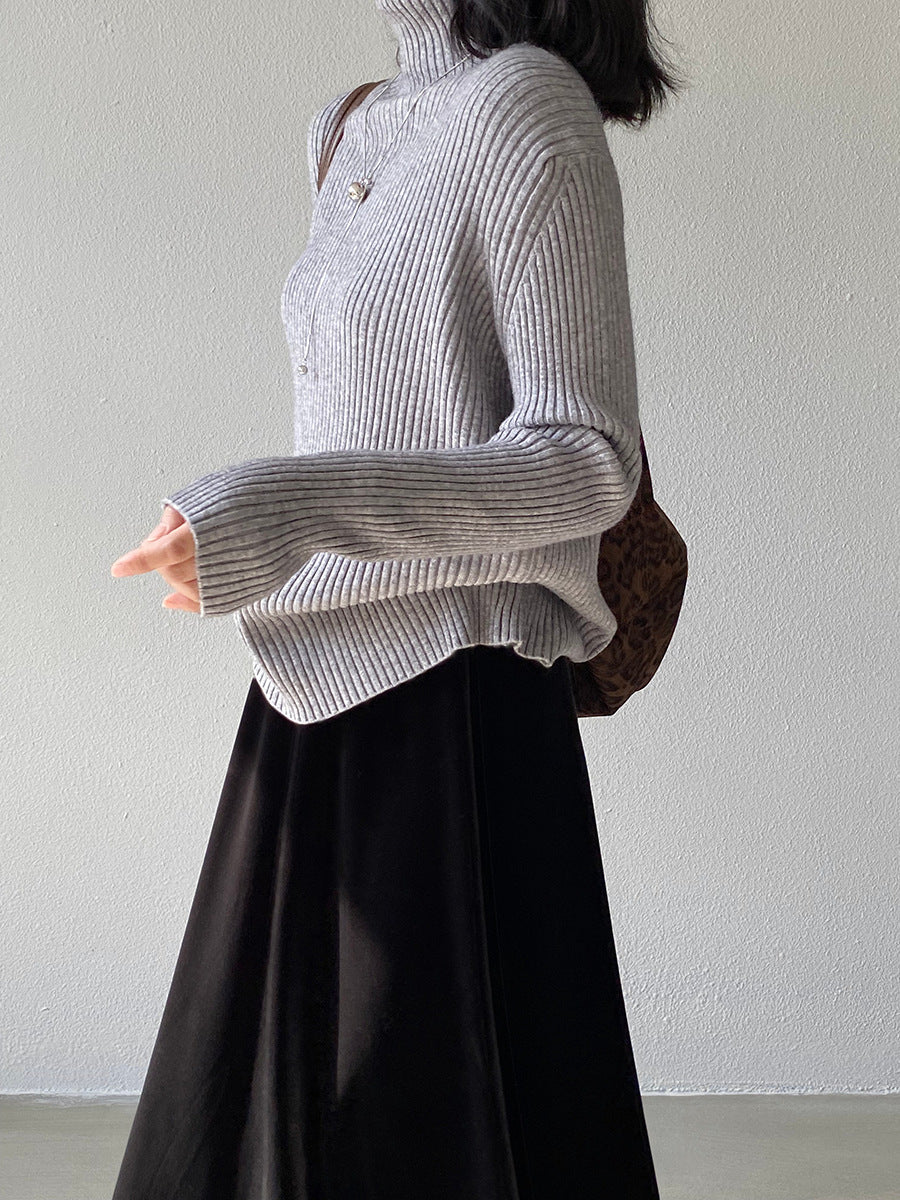 【cimz1388】實拍高領加厚高級感針織毛衣251128