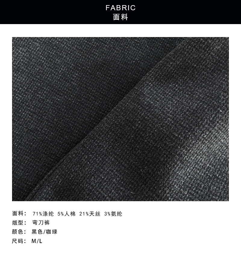 【cimz26065】老錢風・燈芯絨寬褲休閒西裝褲261029