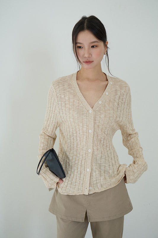 【LD11160】實拍設計感必收！V領薄針織+圍巾 兩件套260309