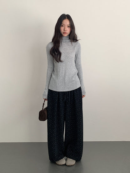 【LD11061】實拍紗網肌理超彈高領修身打底T恤251209