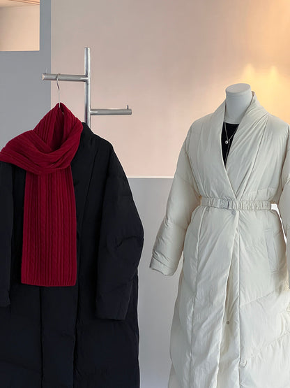 【cimz6386】實拍歐美大氣抗寒鎖温收腰氣質羽絨外套（白鴨絨90%)251120