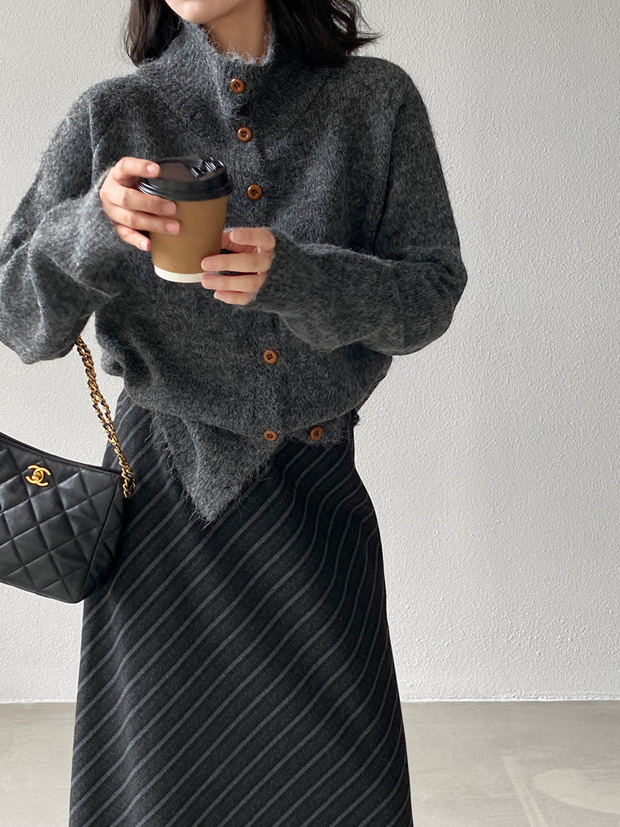 【cim8616】實拍質感加厚慵懒態度高領針織毛衣251114