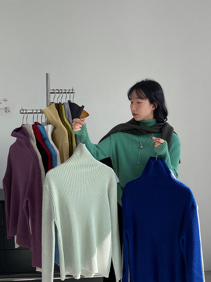 【cimz1388】實拍高領加厚高級感針織毛衣251128