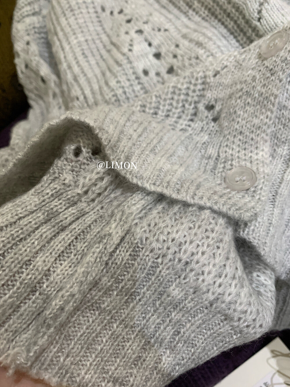 【LSC1072】檸檬簍空polo領針織開衫251117