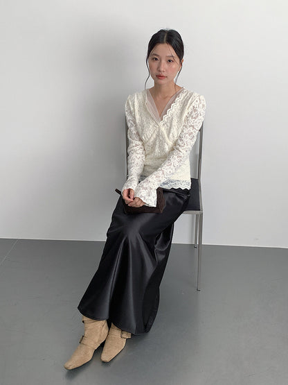 【LD3288】實拍秋冬高腰垂感抓絨厚款緞面魚尾裙251103