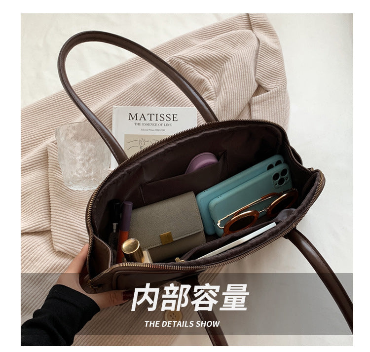 【BSJPJY0308】復古時髦精必備📷ins風小眾質感大容量單肩手提腋下大包260501