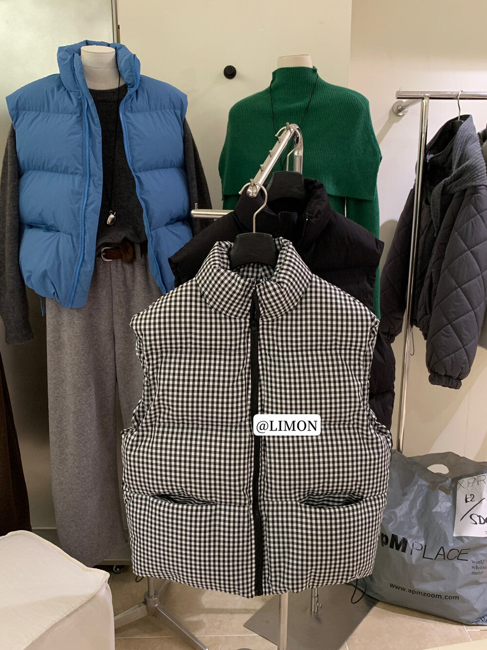 【L9309】實拍檸檬秋冬基礎款寬鬆百搭口袋拉鍊背心（內裡鋪棉）251117