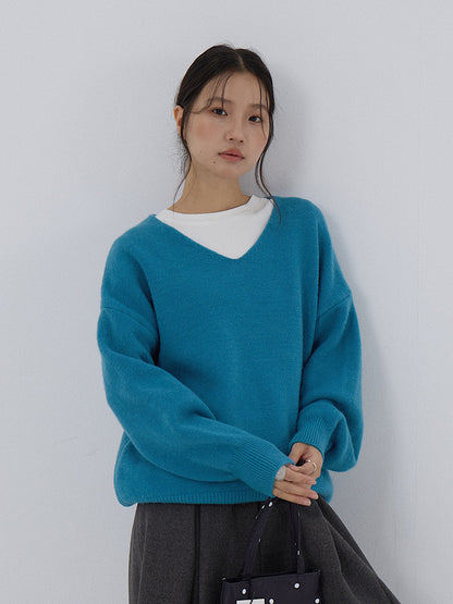 【LD3281】實拍慵懶寬鬆棉羊絨針織毛衣251103