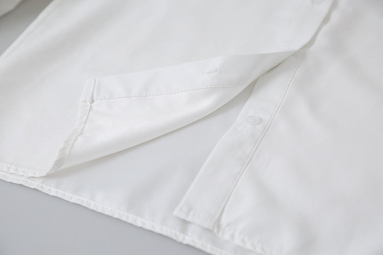 【LD3194】實拍秋冬個性立領飄帶襯衫251110