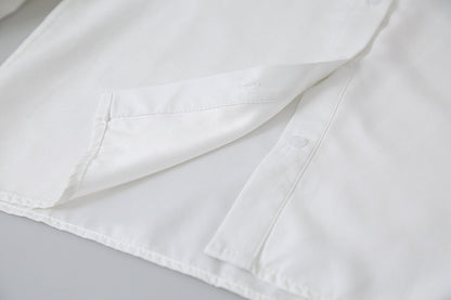 【LD3194】實拍秋冬個性立領飄帶襯衫251110