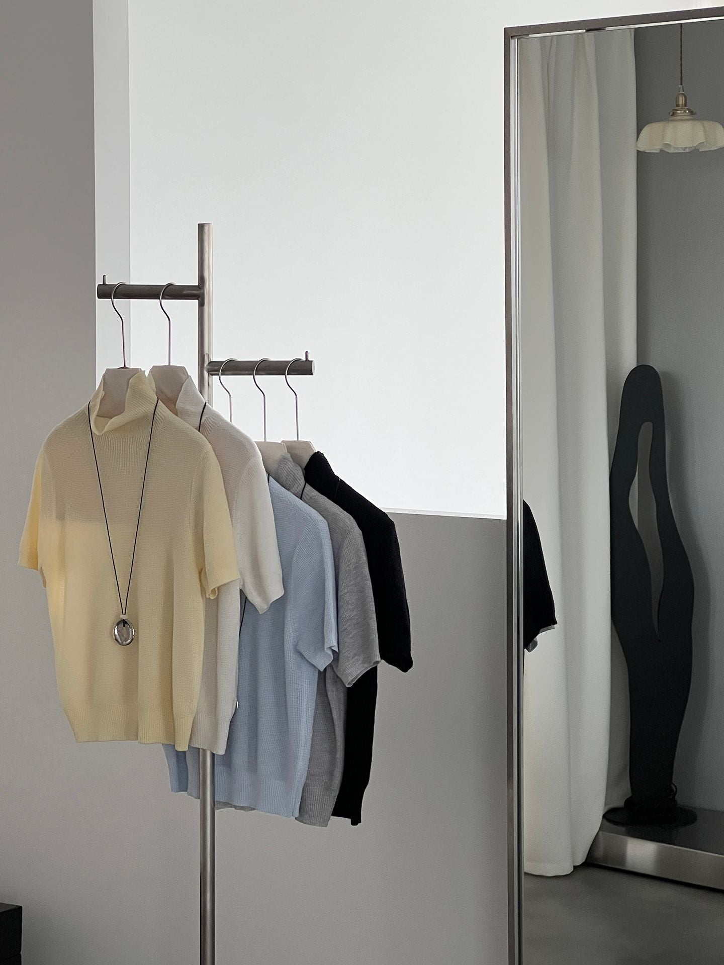 【cimz0663】實拍四季隨意搭☁️韓系半高領顯瘦短袖針織T恤/上衣260409