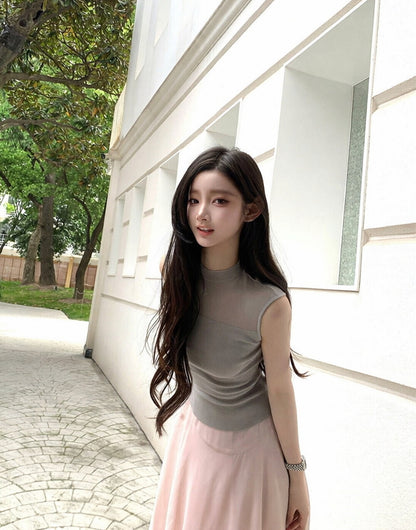 【L5765】Y.JIA溫柔仙女氣質🕊️針織背心+不規則雪紡裙 套裝260706