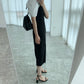 【F03207】韓國氣質圓領泡泡袖上衣+吊帶連衣裙（分開下單）230313