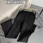 【F03406】實拍顯瘦微喇叭褲黑色西裝開衩褲230327