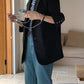 【F02243】實拍韓版春款簡約有型寬鬆別緻袖口刺繡西裝外套230213