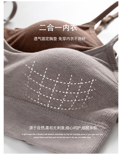 【M856】實拍高質感大U細螺紋固定透氣胸墊文胸（含胸墊）220521